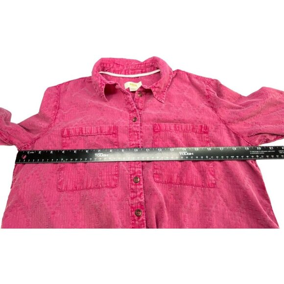 Antrhopologie MAEVE Women Classic Shirt SZ S Pink Long Sleeve Button Down 39-13 - Picture 7 of 13